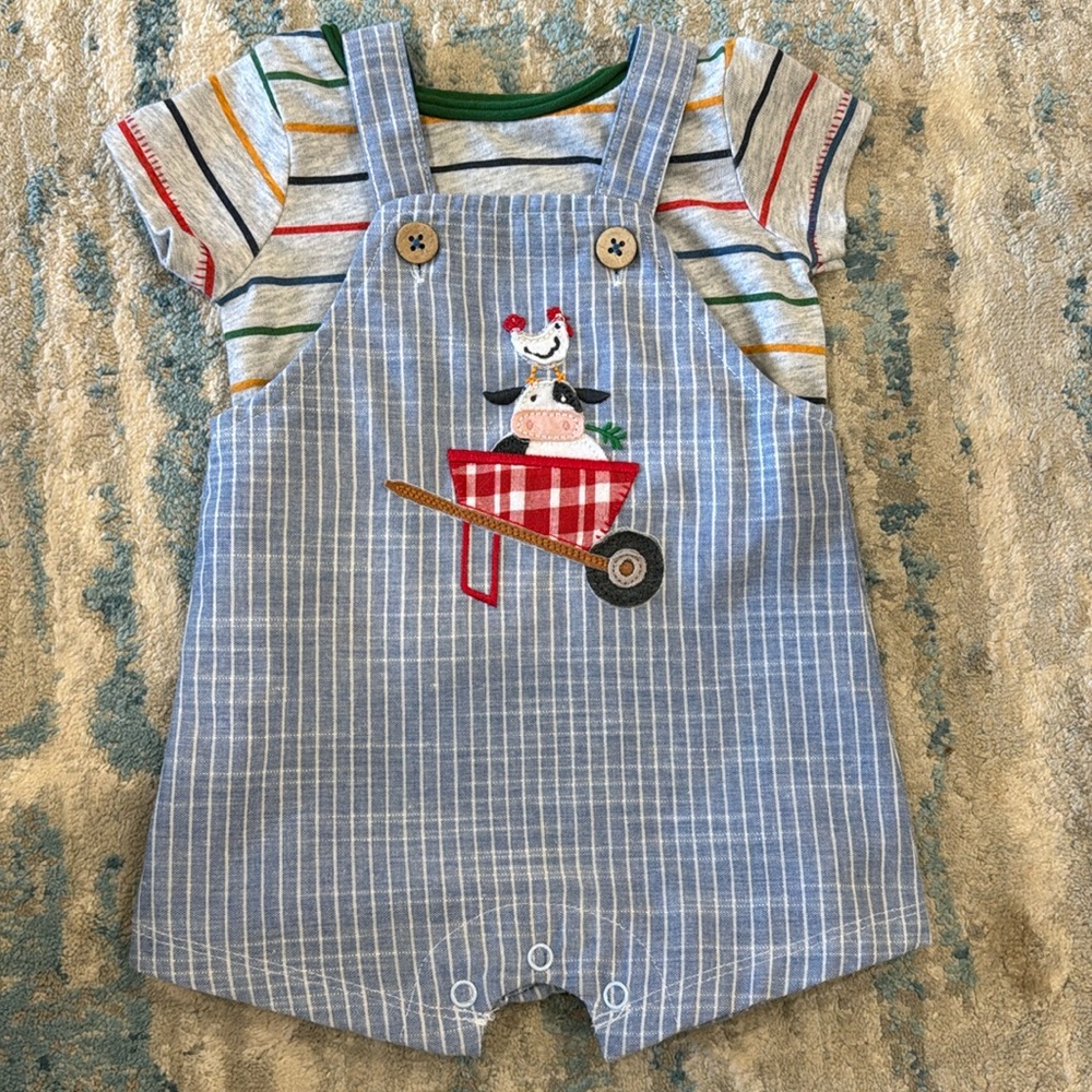 Mud Pie Farm Overalls 0-3 month